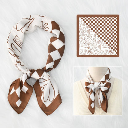 Silk Scarf Women's Sunscreen Beach Imitation Silk Versatile Silk Scarf Neckband