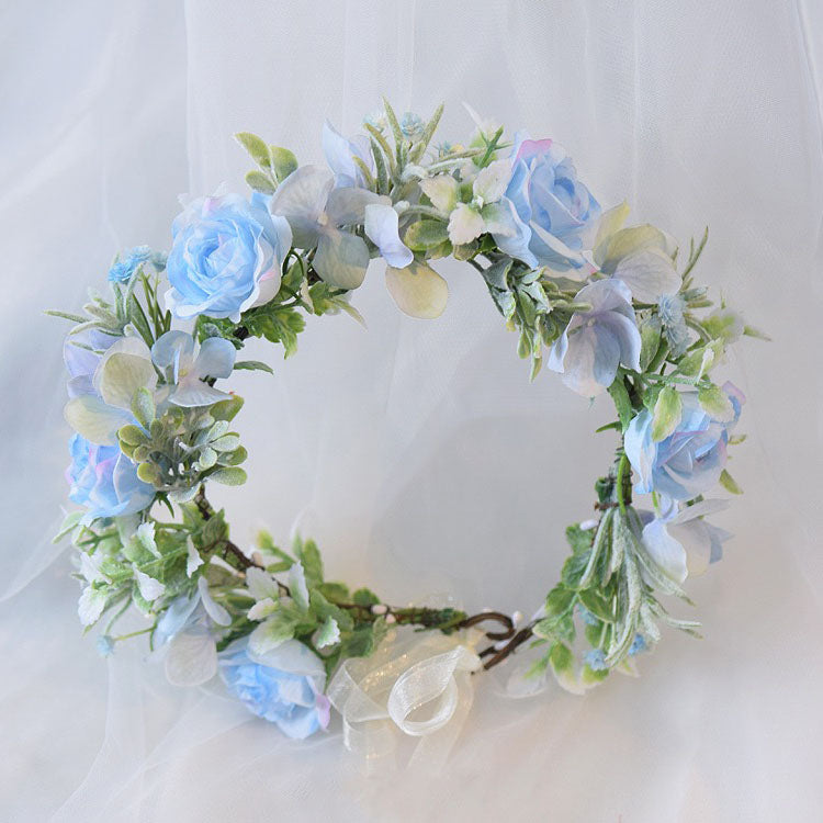 Mori Flower Bridal headdress garland modeling headdress photo wedding dress hair accessories Bridesmaid accessories holiday head