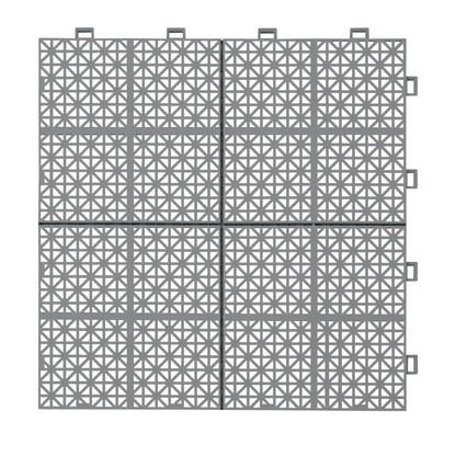 12 x 12 inch gray interlocking deck tiles, plastic waterproof, weighing up to 6613 pounds, with a rose pattern pack of 12