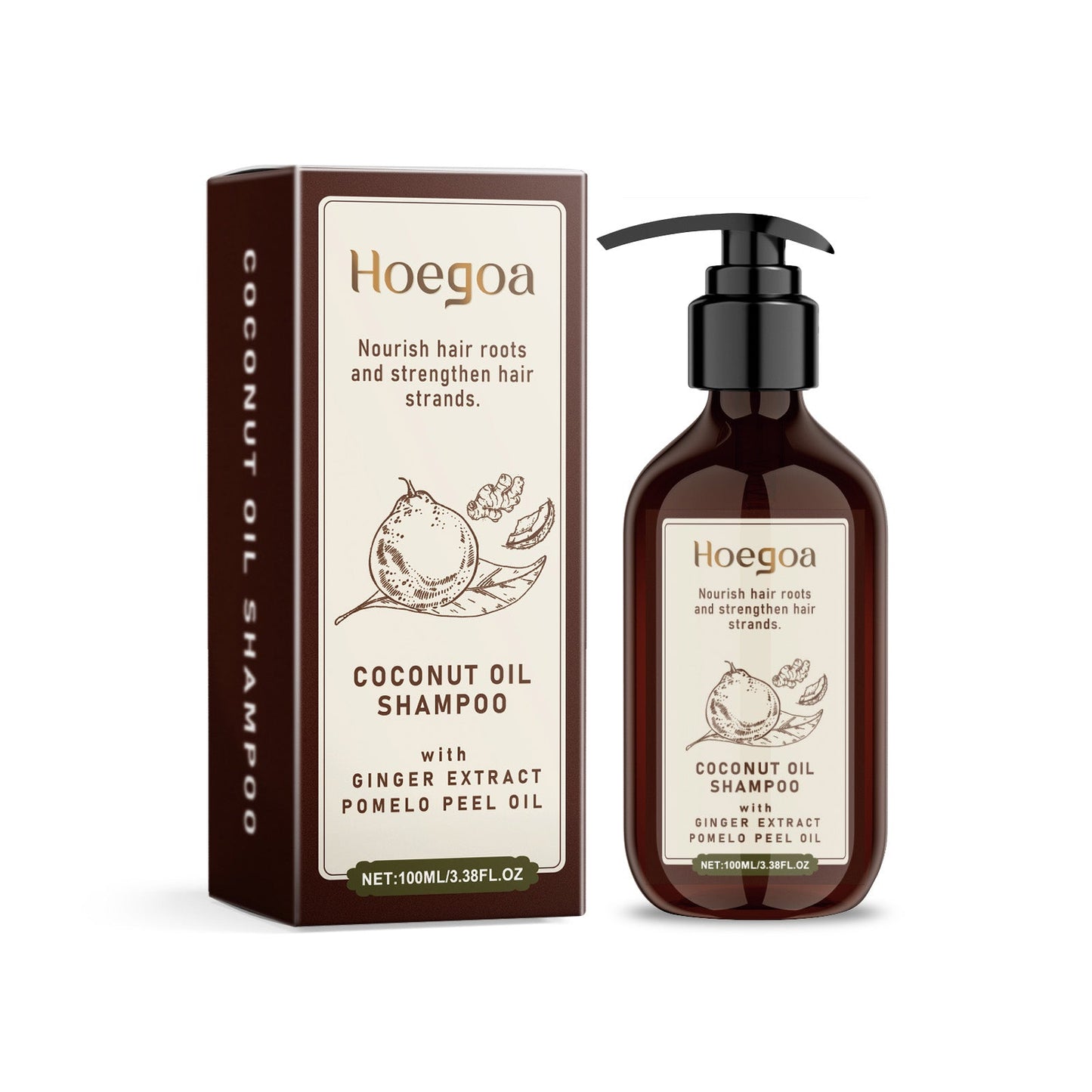 Coconut Oil Shampoo Scalp Cleansing Care Soft Shine Nourishing Hair Follicle Shampoo