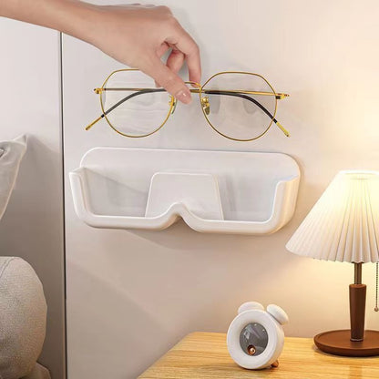 Glasses storage rack wall mounted non perforated decorative wall display sunglasses storage rack storage box