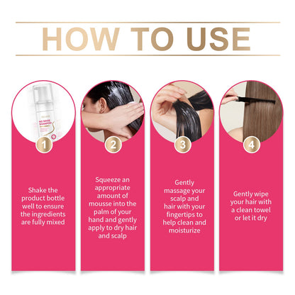 Waterless Shampoo Mousse Fluffy Air Sensitive Bangs Effective Oil Removal High Top Lazy Mousse