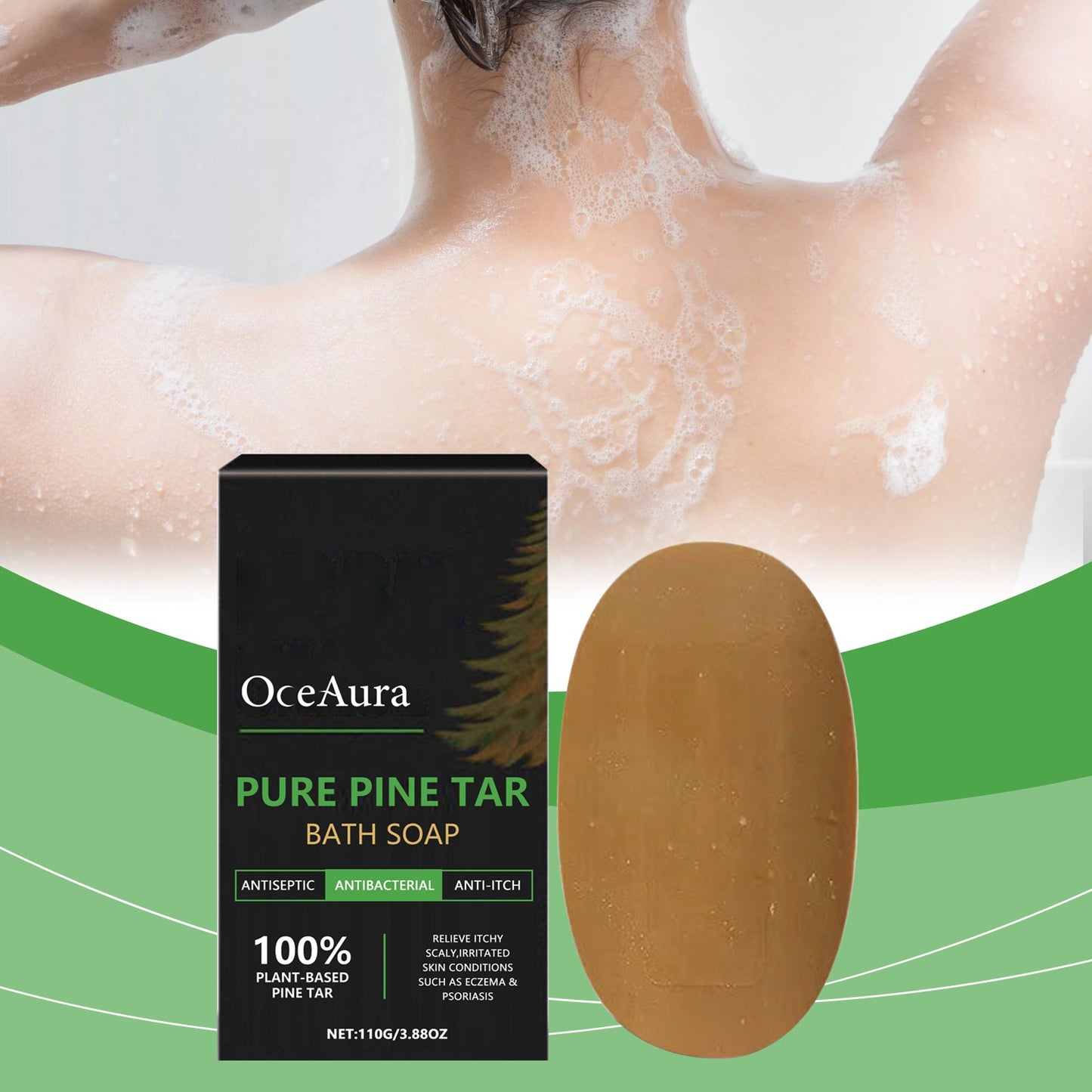 Pure Pine Tar Bath Soap Moisturizes And Cleanses Pores And Washes Delicate Skin Body Soap