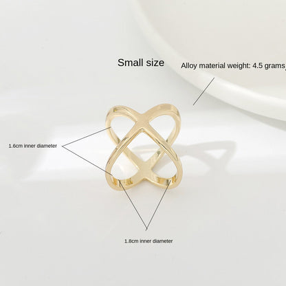 Creative Rice King Star Gold-Plated Scarf Buckle Multi-Purpose X Cross Hollow Smooth Surface Scarf Square Shawl Buckle