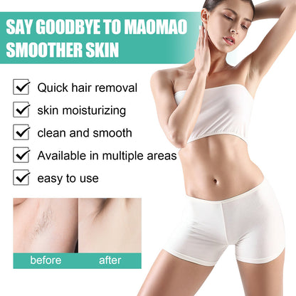 Waxed Hair Removal Paper, Arm Underarm Thigh Hair General Rapid Hair Removal Mild And Non-Irritating