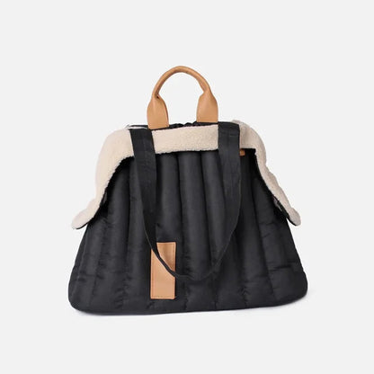 Pet Dog Bag Is Portable and Comfortable for Travel Luxury Handbag Winter Warm Removable Velvet Handbag Accesorios Para Perros