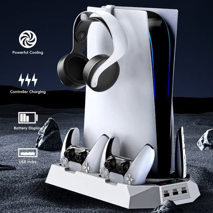 PS5 Slim/PS5 Cooling Stand Optical/Digital Universal Base Multi functional Charging Stand