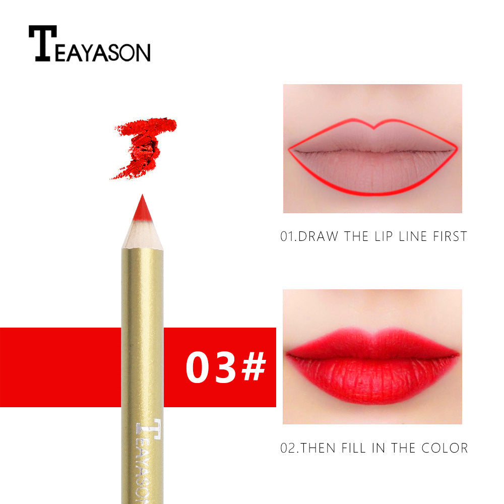 Matte Lip Liner Lasting Vampire Color Nude Pink Big Red Lipstick Lip Pencil