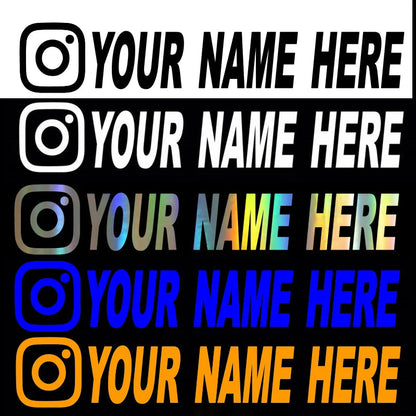 Custom username car stickers personalized Instagram motorcycle vinyl stickers