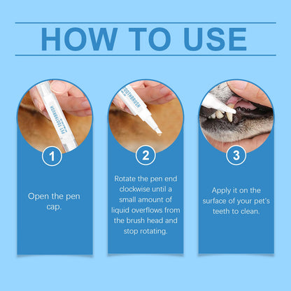 New Pet Toothbrush, Gentle Care, Fresh Breath Clean Bad Breath Pet Teeth Cleaning Pen
