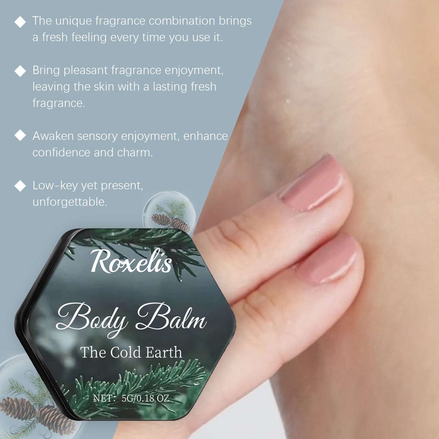 Perfumed Body Balm Clear Cold India Cedar Natural Fragrance Lasting, Not Easy To Loose Non-Sticky Portable Pocket Balm