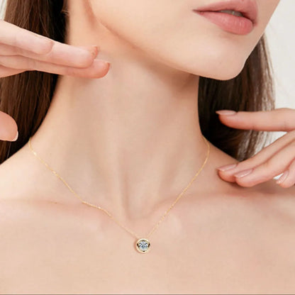 1 Carat Moissanite 925 Sterling Silver Necklace
