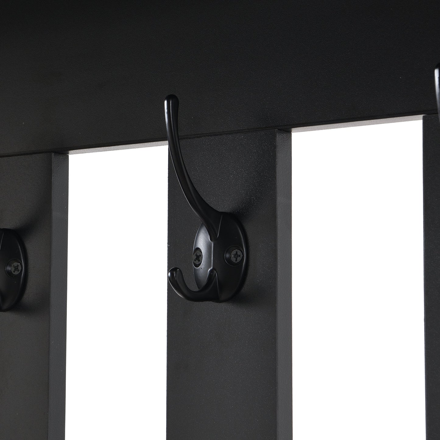 39.3'W70.8'H multifunctional corridor shoe cabinet with soft padded nail board and black hanger with entrance hook