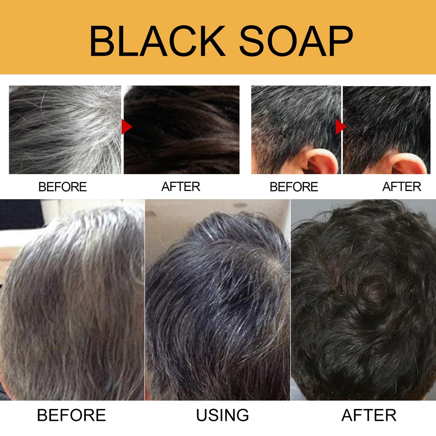 Black Soap, Black Dense Hair Care Clean Scalp Supple And Strong Shampoo Soap
