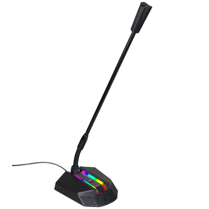New desktop RGB luminous condenser microphone live broadcast shouting microphone gaming microphone