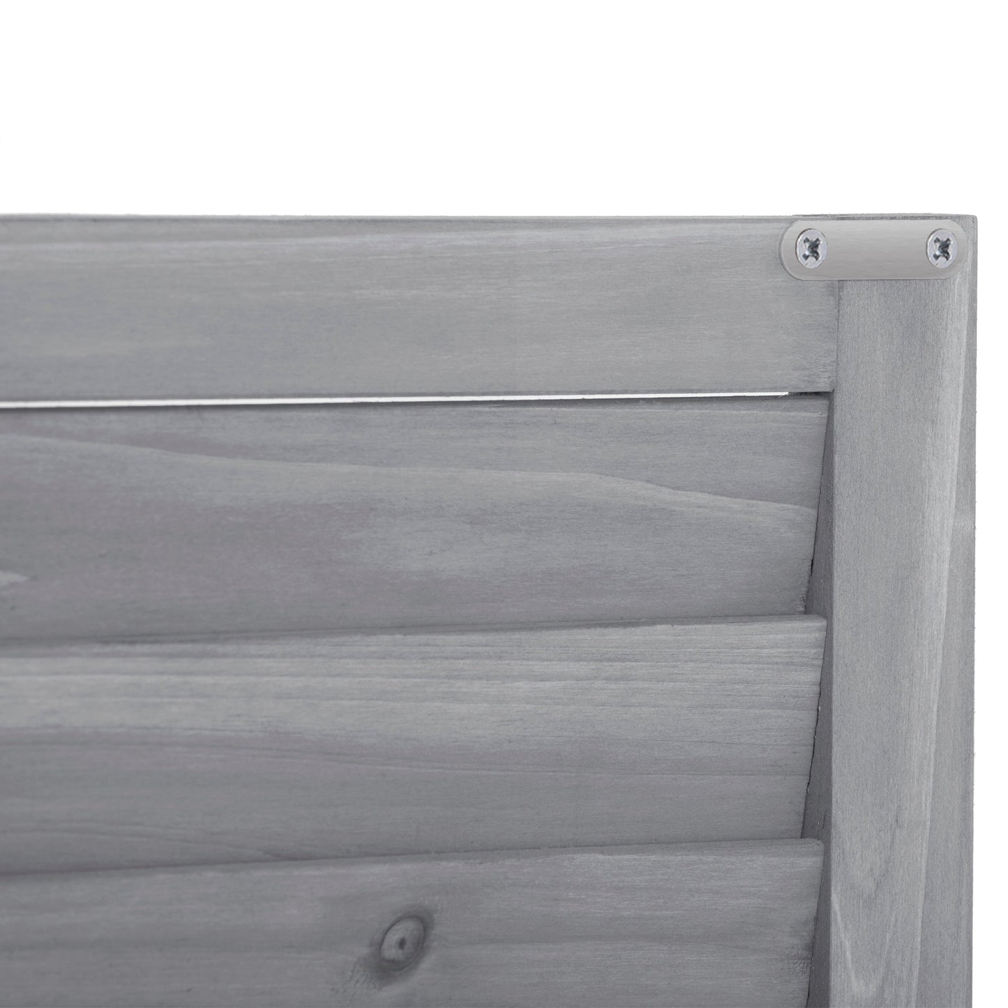 Wooden Garden Shed 3-tier Patio Storage Cabinet Outdoor Organizer Wooden Lockers with Fir Wood (Gray Wood Color -Shutter Design)
