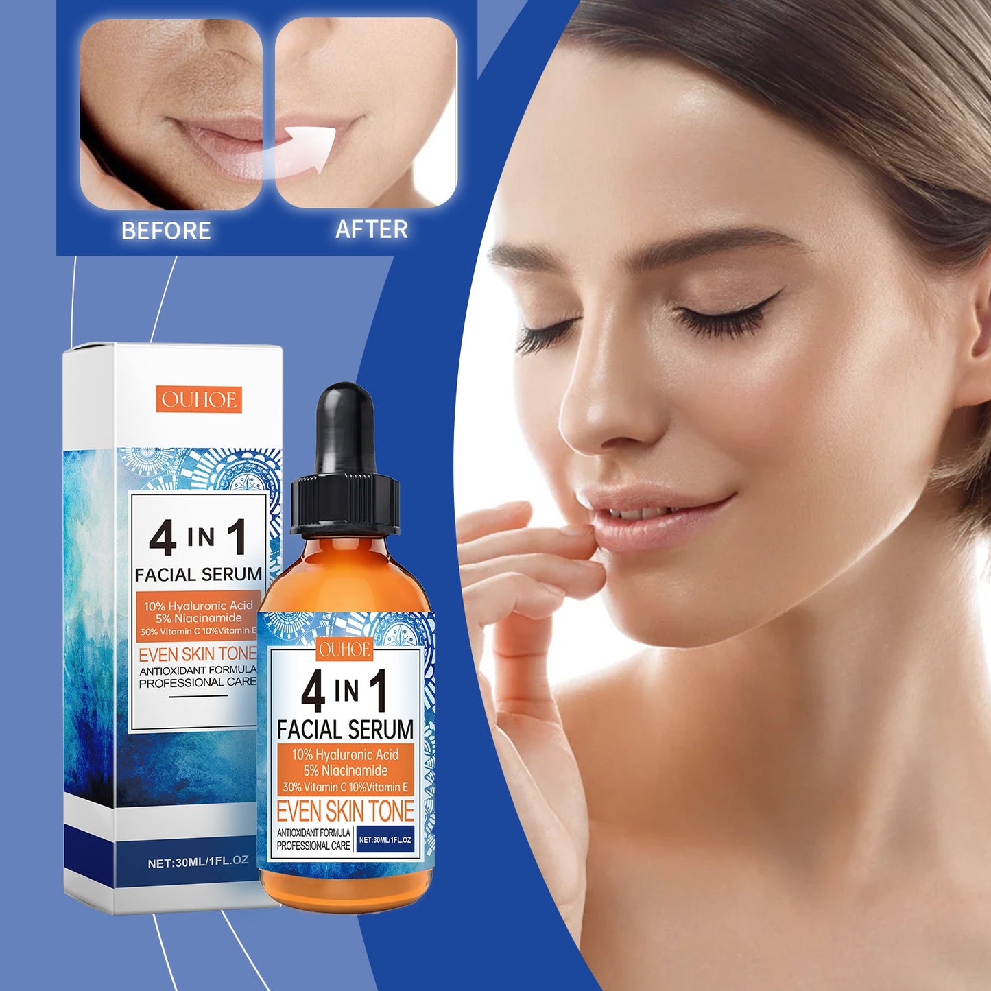 Facial Essence, Improves Skin Elasticity, Brightening Skin, Improves Dull Skin, Moisturizes And Hydrates