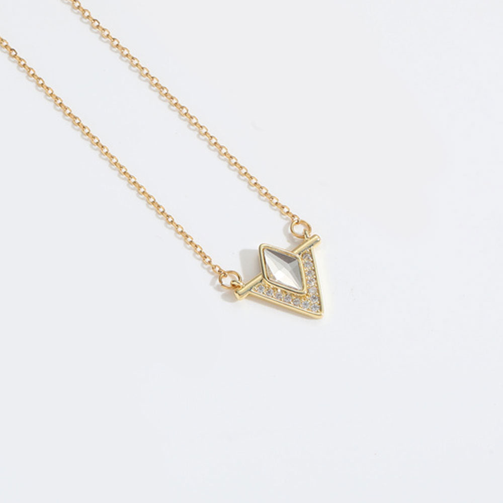 Roman retro flag design pendant necklace for women's collarbone chain