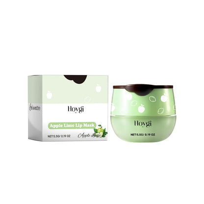 Green Apple Lip Mask, Moisturizing And Moisturizing Lips, Reducing Lip Lines, Preventing Dry Cracks, Removing Dead Skin And Moisturizing Care Lip Mask