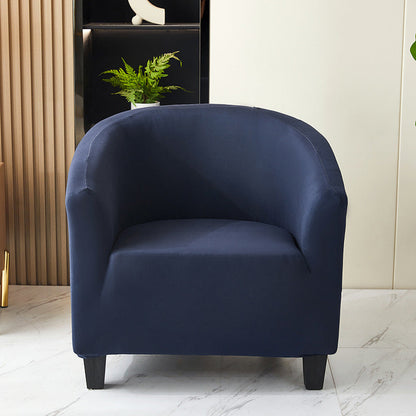Elastic solid color semi-circular sofa cover, internet cafe, sand caf é, hotel leisure booth, all inclusive, single sofa chair cover