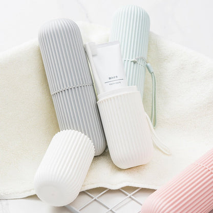 Plastic toothbrush box portable toothbrush cup brushing teeth mouthwash cup and dental cylinder