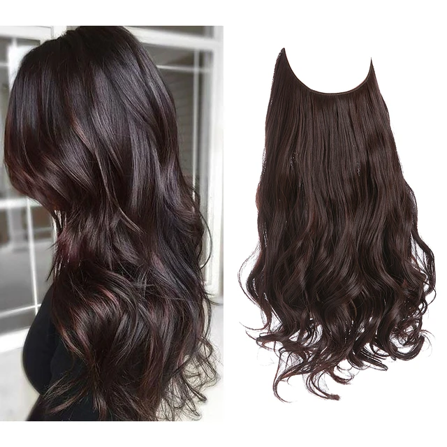 One-piece women's hair extension piece with abundant hair volume U-shaped fishing line invisible and natural long curly hair