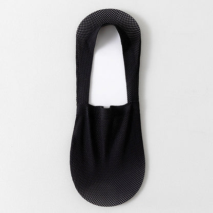 Men's thin breathable mesh boat socks short socks shallow mouth ice silk invisible socks ﻿