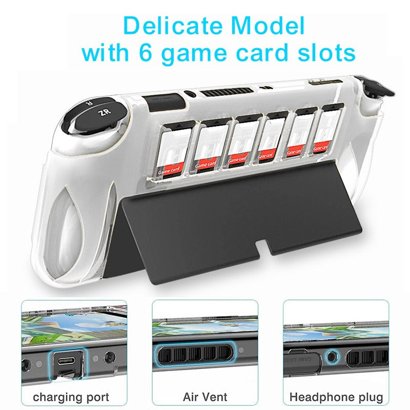 Suitable for Switch OLED new TPU protective case with card box storage NS host protective cover dual card slot