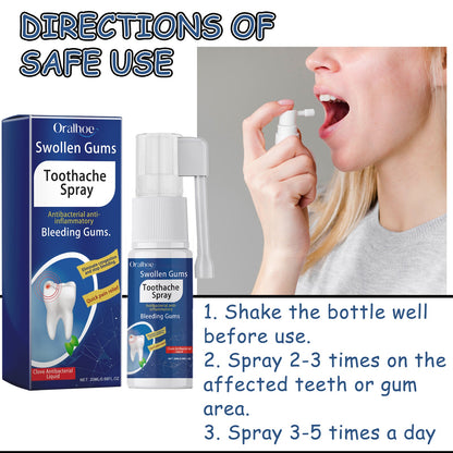 Toothache Treatment Spray. Relieve Gum Swelling And Pain On Fire Care For Teeth Toothache Oral Discomfort Care