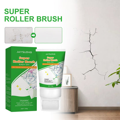 Wall Repair Paint: White Wall Repair Roller Brush Moisture-Proof Peeling Cover Stains And Cracks Renovation Paint