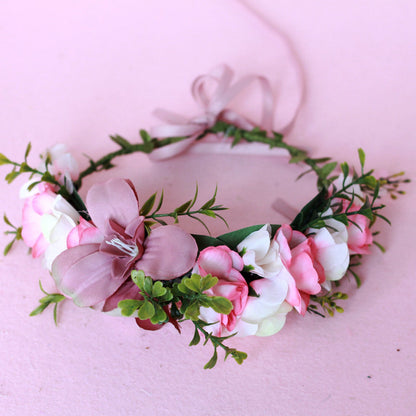 Hawaiian Vacation Wreath Headwear Beautiful Bridal Hairbands Wedding Hair Accessories Headwear Wreath