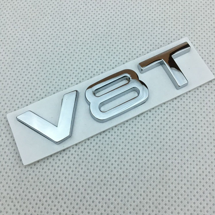 Suitable for Audi V6T V8T metal logo A4LA6LS7Q5Q3 displacement personalized modification leaf plate car sticker