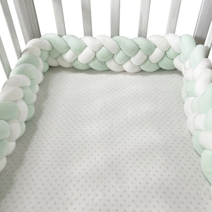 Woven baby bed surround anti-collision strip four strand Fried Dough Twists braid wrapped around the bed surround ins baby child