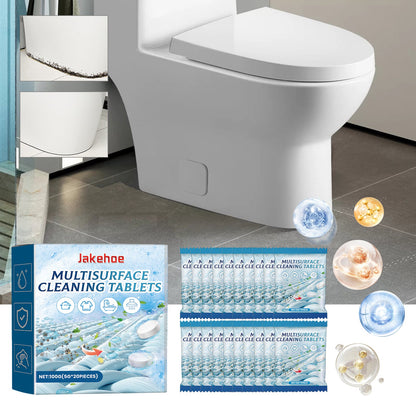 Multisurface Cleaning Tablets, Toilet Deodorant Wash Sink Toilet Stain Cleaning Effervescent Tablet