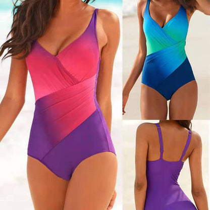 Swimsuit bikini rainbow gradient one-piece swimsuit