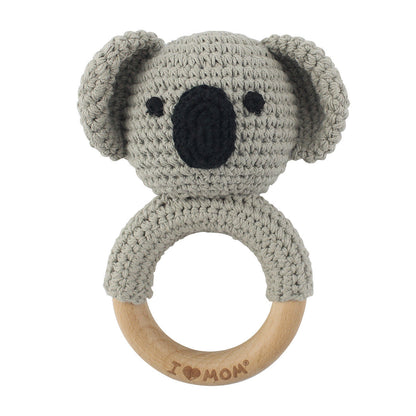 Carving Name Baby Soothing Bell Newborn Gift Bath Gift Knitted Cartoon Doll