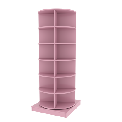 Pink 360 Rotating shoe cabinet 6 layers