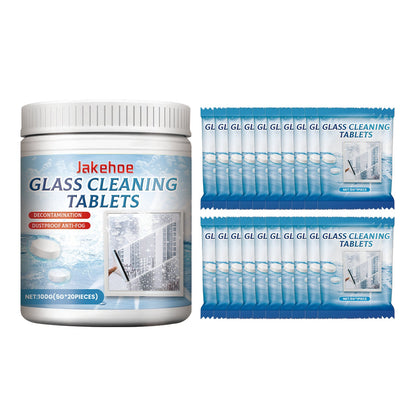 Glass Cleaning Tablets, Car Home Bathroom Polishing Mirror To Remove Scale Clear Sight Anti-Fog