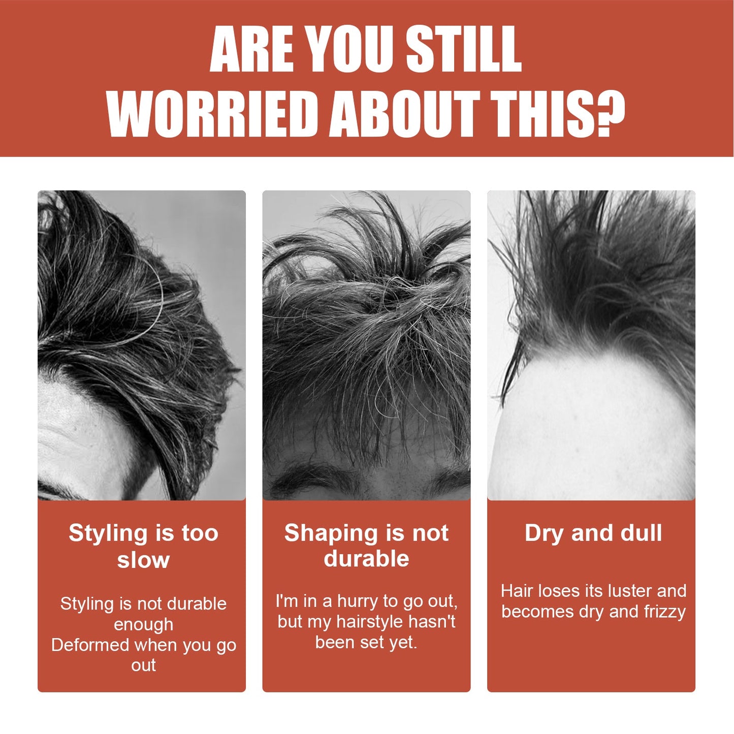 Styling And Care Hair Cream, Strong Hair Styling Moisturizing Shine Long-Lasting Styling Natural Volumizing Cream