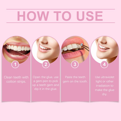 Dental Drill Diy Set Dental Beauty Decoration Drill Combination Personality Shine Smile Diy Dental Drill Set