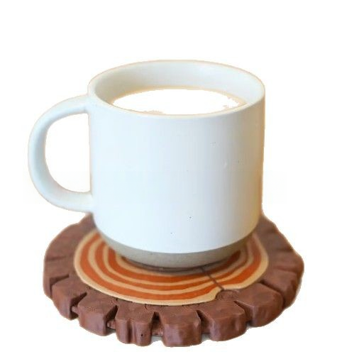 Printed wooden coasters Creative coffee cup holder Portable coaster