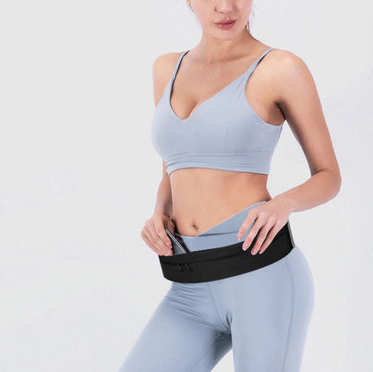 Sports waist bag for men and women, running phone bag, fitness waterproof multifunctional outdoor sweat proof invisible waist belt, close fitting
