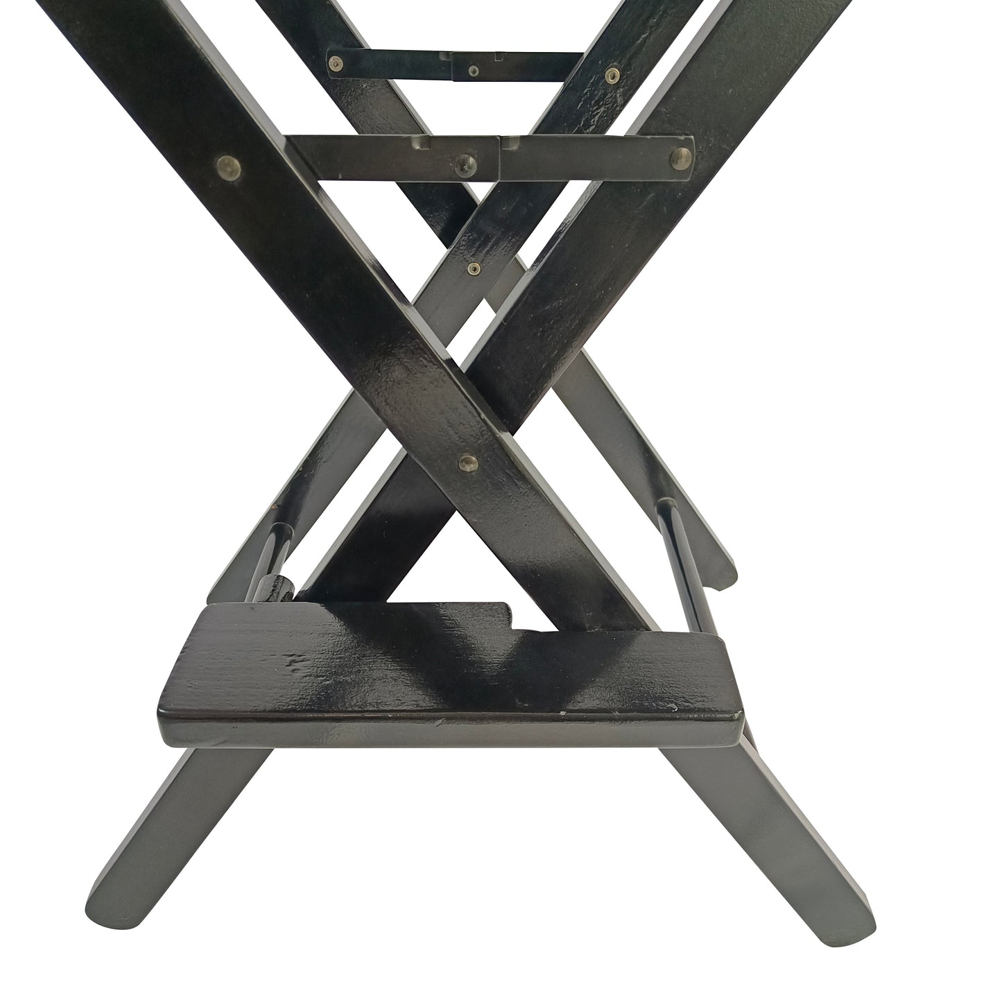 Casual Home Director's Chair, Black Frame/Black Canvas,Suitable for adults, foldable style, 2pcs/set populus