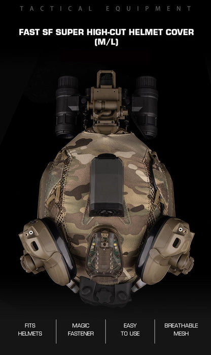 FAST SF Ultra-high Cut Camouflage Helmet Cover (Medium Size, M)