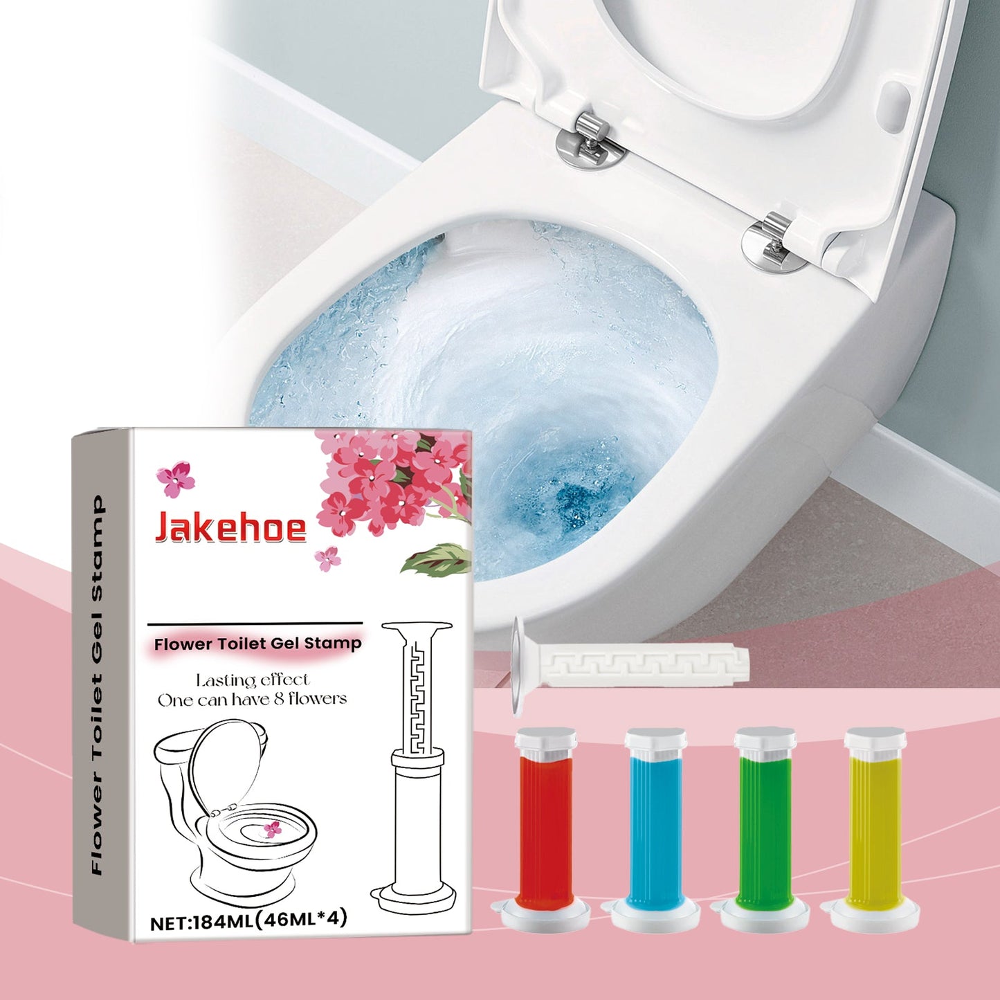 Toilet Gel Deodorizer Flower Household Toilet Descaling Deodorizing Deodorizing Fragrance Deodorizing Odor-Removing Toilet Cleaner