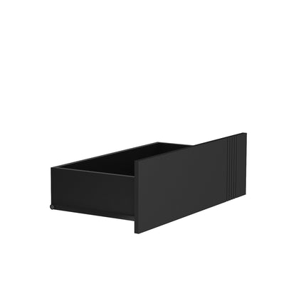 Modern kitchen buffet lockers with storage space, drawers and doors, and a large coffee bar with adjustable kitchen shelves