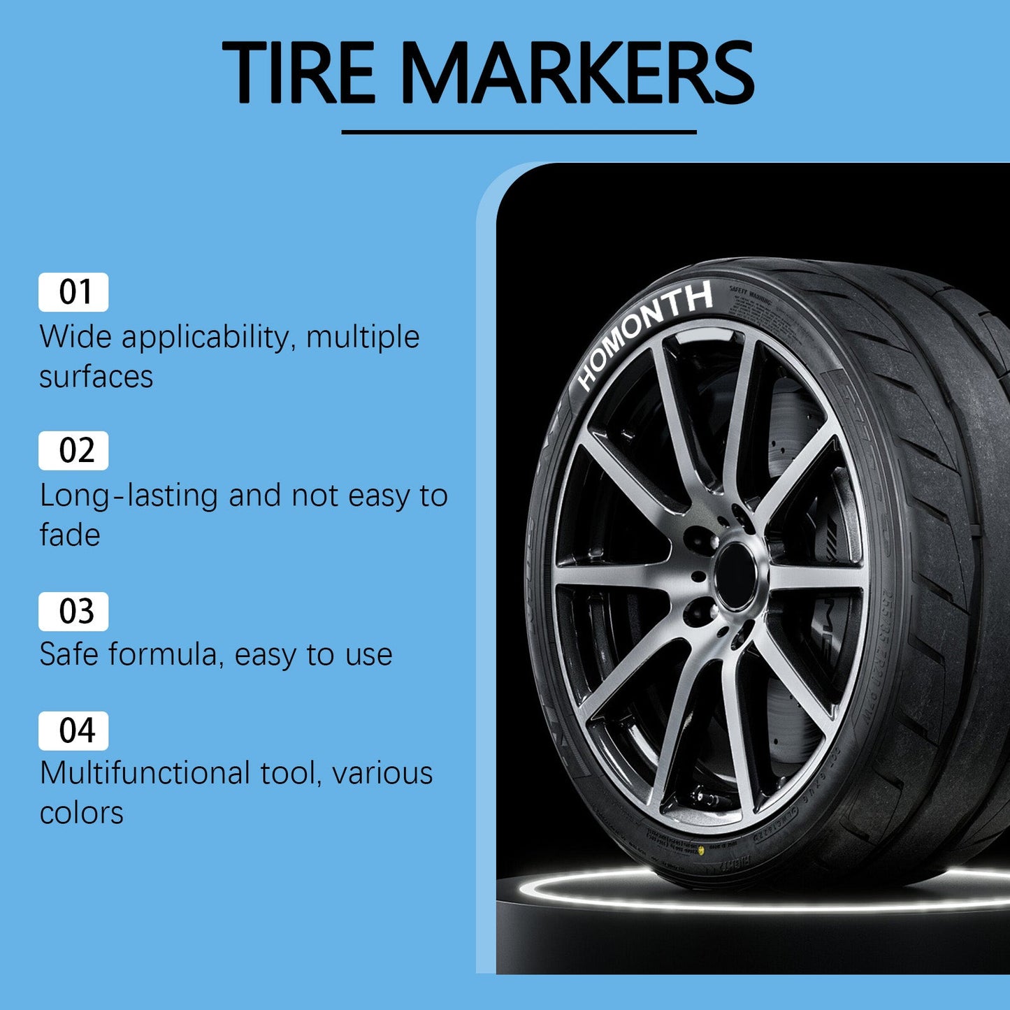 White Tire Paint Pen Car Tire Paint Pen Does Not Fade Color Creative Diy Oil Pen