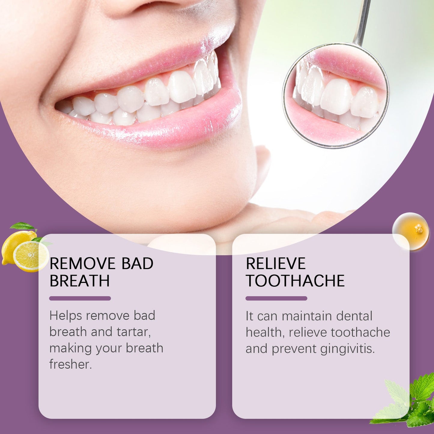Mouthwash, Refreshing, Deodorizing, Cleaning Stains And Grime Gently Caring For Teeth Daily Care