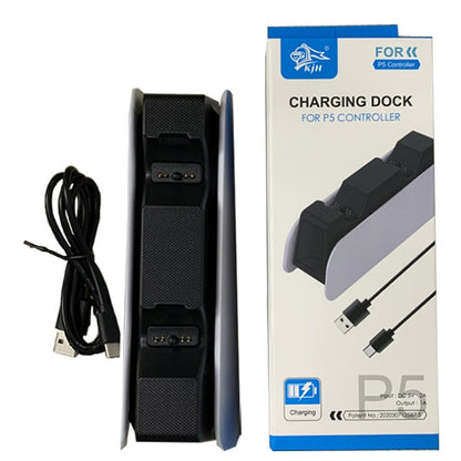 Suitable for PS5 wireless controller dual seat charging P5 controller charging dock with LED display PS5 headphone jack