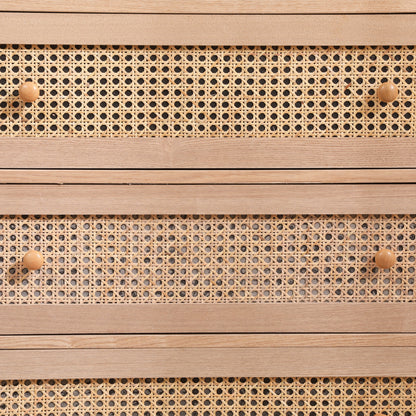 31.5 "3-Drawers Rattan Storage Cabinet Rattan Drawer,for Bedroom,Living Room,Natural